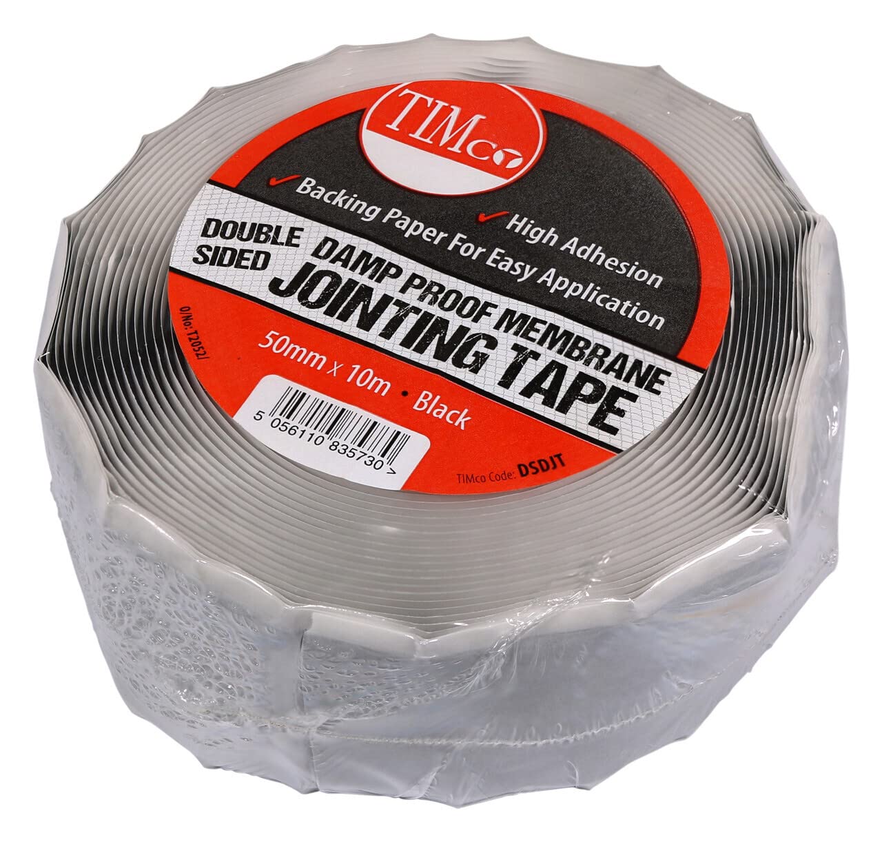 TIMCO Double Sided Damp Proof Membrane Jointing Tape - 10m X 50mm - Black