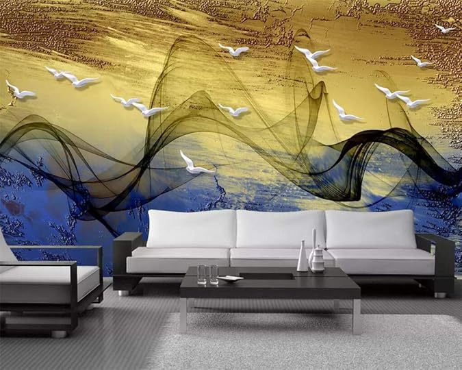 Papel Tapiz Decoración Del Hogar Sala De Estar Dormitorio Mural Líneas