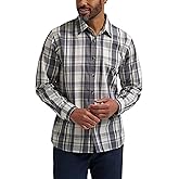 Wrangler Authentics Mens Men's Long Sleeve Plaid Woven Shirt
