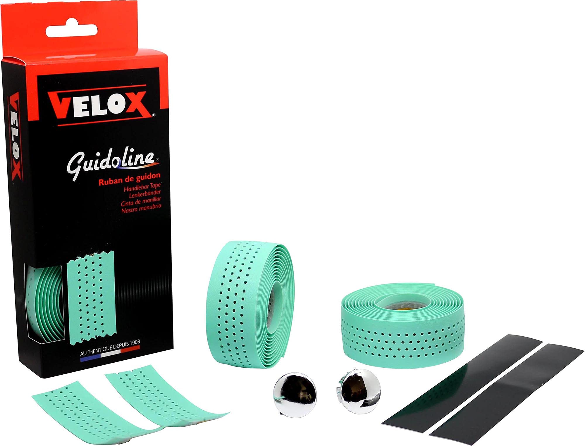 Velox Soft Grip Cork Handlebar Tape, Celeste Green, One Size