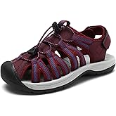 DREAM PAIRS Womens Closed Toe Hiking Summer Outdoor Sport Athletic Sandals