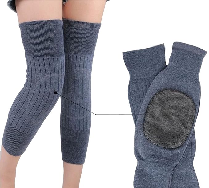 Unisex Thicken Elastic Wool Cashmere Knee Warmers Leg Warmers Knee