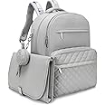 Award-Winning Smart Diaper Bag Changing Station + Best Luxe PU Leather Diaper Backpack Bag with Solar Power Bank, Heated Pockets with Timer & Temp Control, Insulated Compartments, Water-Resistant