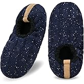 DICUIRD Mens Slipper Socks With Non Skid Bottoms, Warm Slipper Socks With Grippers For Men, Fuzzy House Knit Slippers