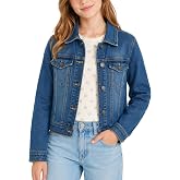 AEROPOSTALE Girls Denim Jacket, Classic Jean Jacket, 100% Cotton, Size 4-16 | Trendy Clothes for tweens and teens; Classic Design, Button Front, Chest Pocket