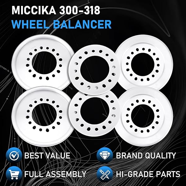 GAGSU WHEEL BALANCERS 300-318 COMPATIBLE WITH FORD/DODGE/CENTRAMATIC WHEEL /8 BOLT WHEELS 3/4 TON AND 1-TON SINGLE REAR WHEEL, 4 BALANCERS INCLUDED