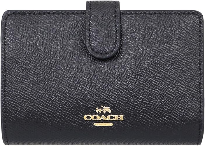 Amazon コーチ Coach 財布 二つ折り財布 F レザー 二つ折り財布 レディース アウトレット品 並行輸入品 01 ブラック2 財布