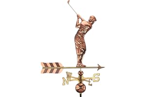 Good Directions Golfer Weathervane, Pure Copper
