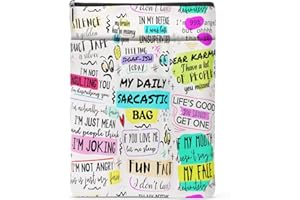CHENYOUMAOYI Funny Gifts Book Lovers Gifts Book Sleeve, Book Accessories Bookish Gifts Book Gifts for Reader Appreciation Christmas Birthday, Sarcastic Book Pouch Book Protector with Zipper and Front Pocket