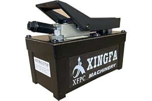 XFPC Air Hydraulic Pump 10,000 PSI, 1.7L Reservoir, NPT 3/8" Oil Outlet, NPT 1/4" Inlet, Hydraulic Pump Air Hydraulic Foot Pump, Black