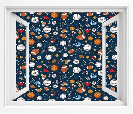 Amazon スポーツ 偽窓ステッカー ウォールステッカー Pvc壁紙シール 180x140 Cm 多くのバスケットボール野球 壁紙 簡単壁紙シール 風景 景色ステッカサッカーアイコンチャンプグローブ暗い背景 ウォールステッカー オンライン通販 Amazon スポーツ 偽窓ステッカー ウォールステッカー Pvc壁紙シール 180x140 Cm 多くのバスケットボール野球 壁紙 簡単壁紙シール 風景 景色ステッカサッカーアイコンチャンプグローブ暗い背景 ウォールステッカー オンライン通販