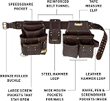 OX Pro Framer's Tool Rig Oil Tanned Top Grain Leather Work Apron Pouch view 2