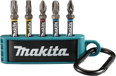 Makita E-13568 5 Piece Impact Premier Screw Bit Set 50mm Double Torsion PH2 PZ2
