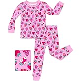 babee Reshinee Bamboo Viscose Toddler Girls Kids Pajama Sets 12M-8Y Snug fit Long-Sleeve Softness Sleepwear Pjs 2pcs Jammies
