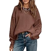 Saodimallsu Womens Oversized Crew Neck Sweaters Long Sleeve Slouchy Knit Fall Casual Loose Side Split Pullover Tops