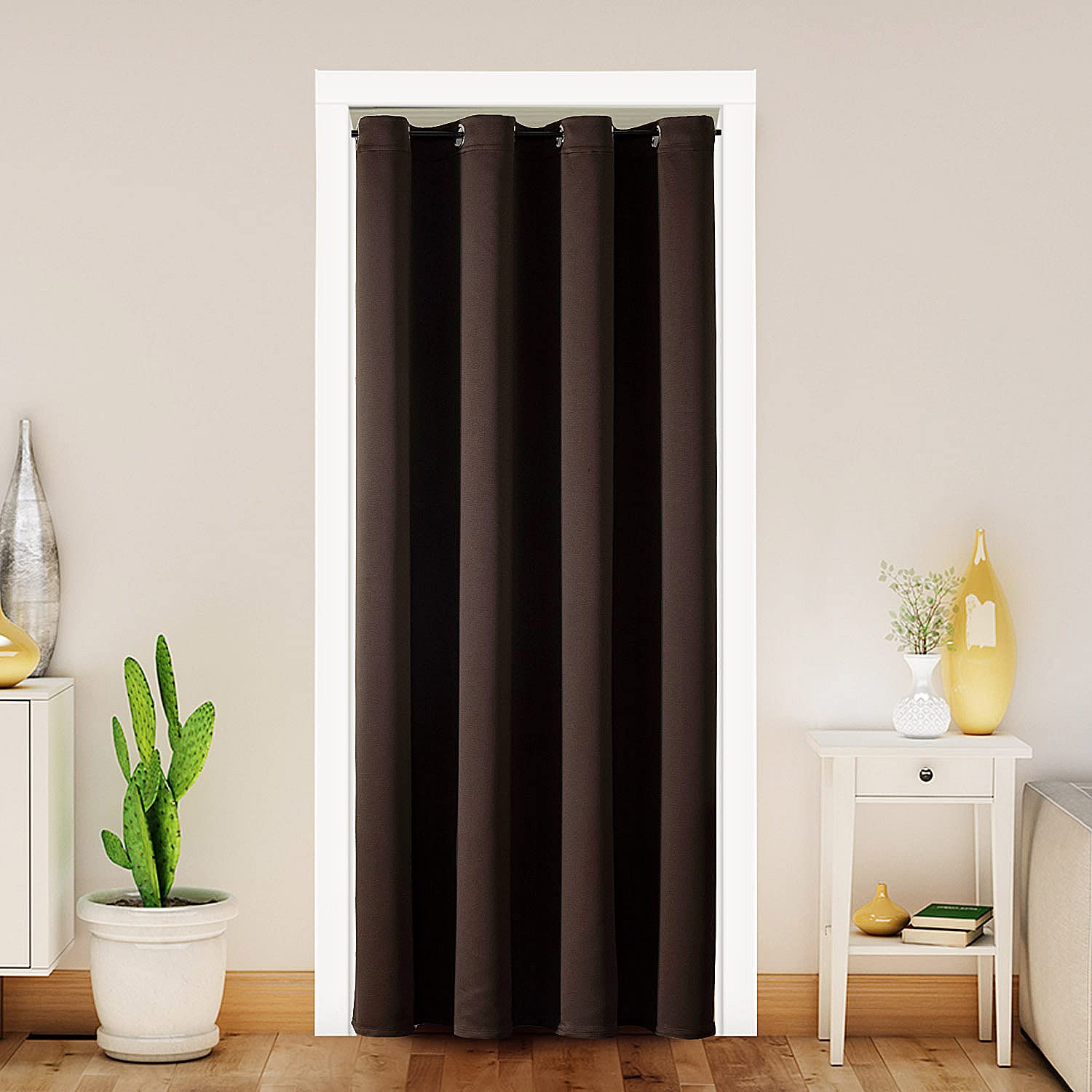 ChrisDowa Blackout Door Curtains for Doorway