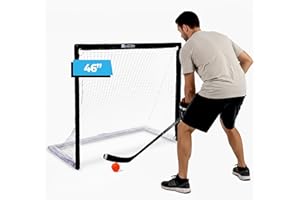 Premier Sports – 46“ PVC Street Hockey and Soccer Goal – Portable Lightweight Hockey Net for Indoor & Outdoor Use – Hockey Training Equipment