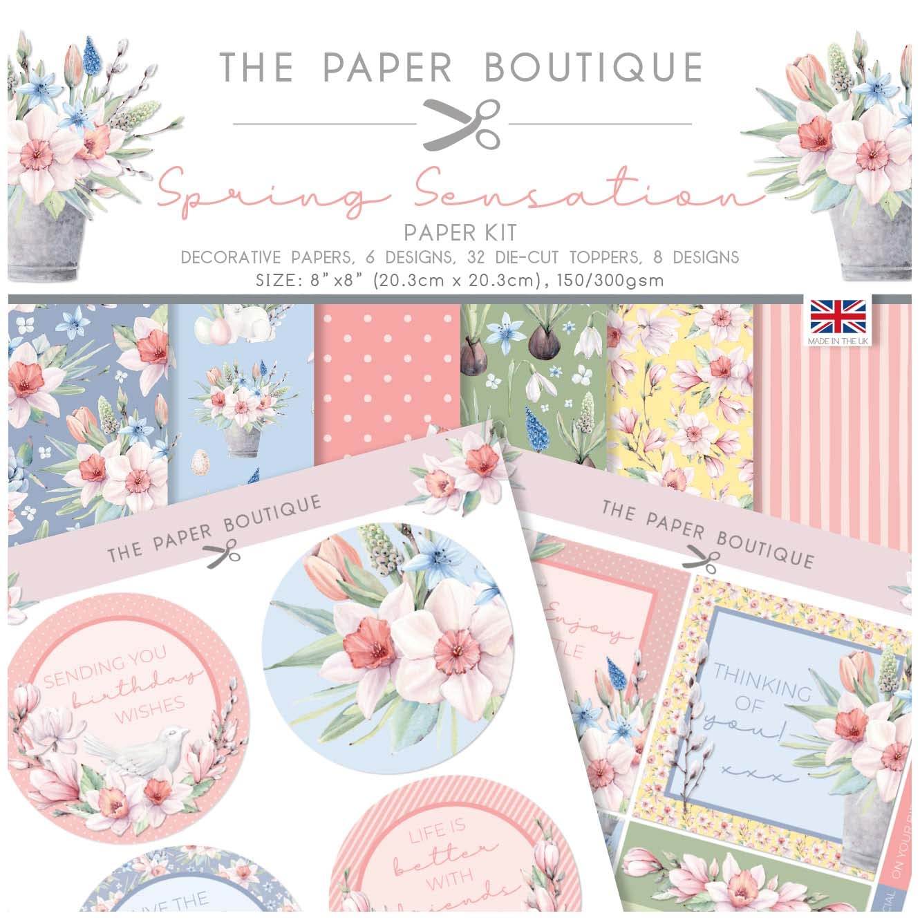 The Paper Boutique - Spring Sensation - Paper Kit,8"x8"