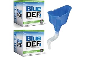 Elite Tool Center 2 Pack 2.5 Gallon Blue DEF Diesel Exhaust Fluid Synthetic Urea Deionized Water + Funnel