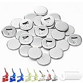 Nice2Have 25 Sets of Grey 58mm (2.25in) Metal Bottle Opener Button Parts - Button Maker Supplies