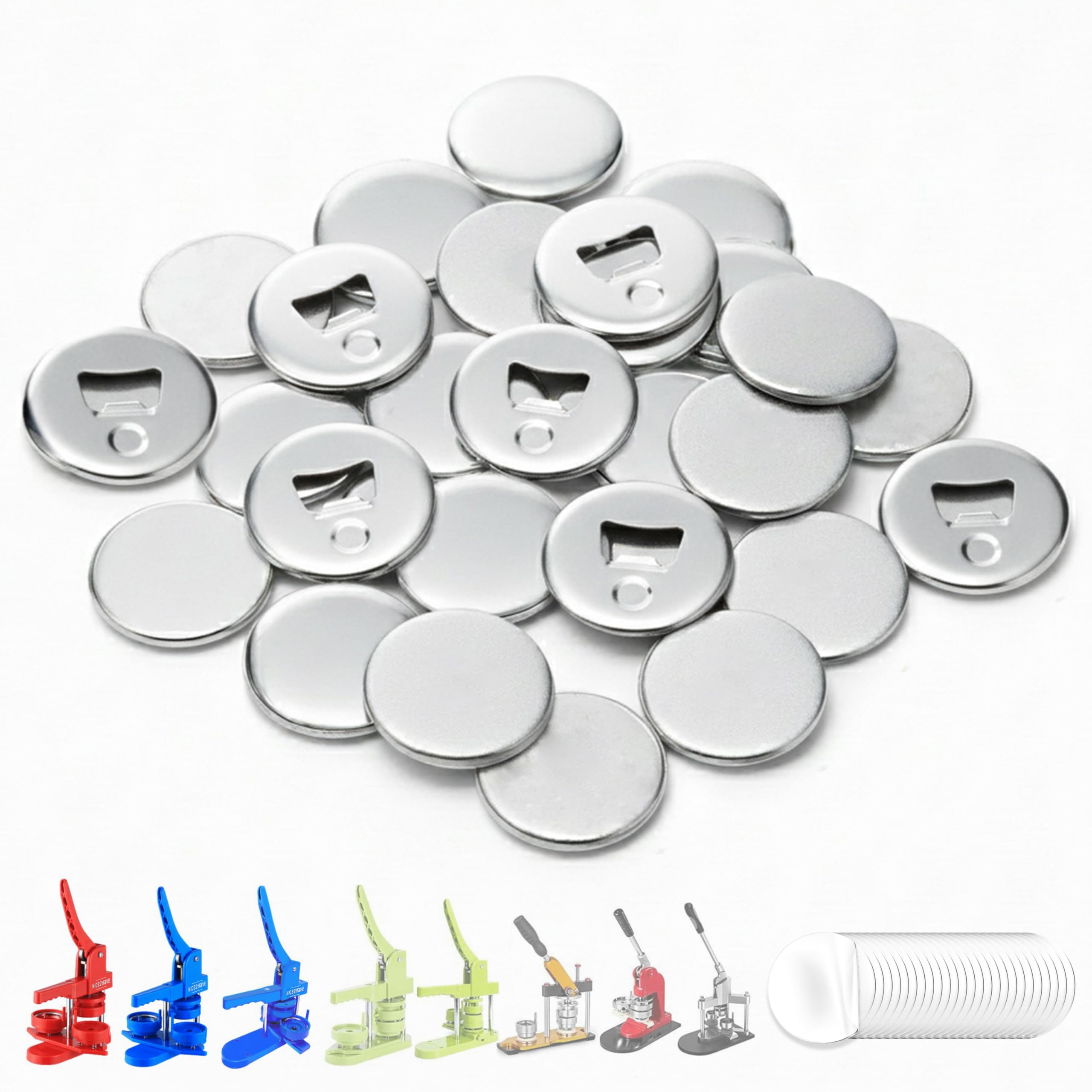 Nice2Have Bottle Opener Parts 2.25 inch (58mm) - (25pcs) - Button Maker Supplies for Button Maker Machine