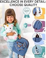 Naturally KIDS Unicorn Toys Backpack with Stuffed Animal Toddler Gift view 3