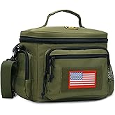 ATRIPACK Lunch Box for Men, Tactical Lunch Bag MOLLE Webbing Leakproof Insulated Large Lunch Cooler Women Adult Meal with Adjustable Shoulder Strap Durable Lunch Pail (Green)
