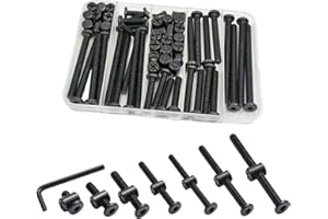 Crib Screws Hardware Replacement Kit,Hincell 28 Set Baby Bed Frame Bolts &Barrel Nuts Set for Delta/Graco/Dream, M6x20mm/30mm/40mm/50mm/60mm/70mm/80mm