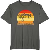 Cycling Lover Cycle Funny Bicycle Vintage I Do My Own Stunts T-Shirt