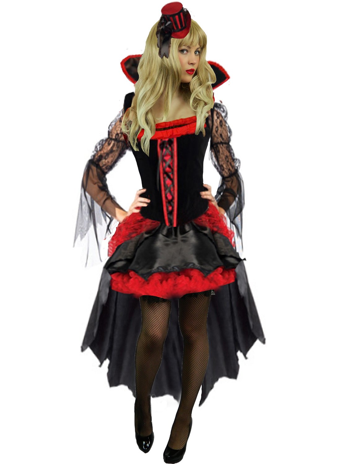Yummy Bee - Sexy Vampire Costume Women - Evil Queen Costume Women - Ladies Plus Size Halloween Costumes 6-18 - Witch Devil (12-14)
