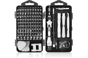 115-in-1 Precision Screwdriver Set, Electronics Repair Tool Kit Micro Magnetic Bit with Flexible Shaft for Phone, Mac, Comput