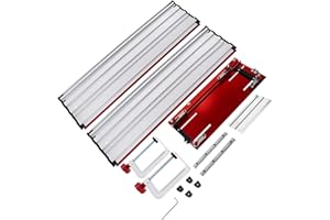 Track Saw Guide Kit Aluminum Alloy 50 Inch Cutting Range Straight Rail and Adjustable Clamp Set for 7-1/4in Circular Saws