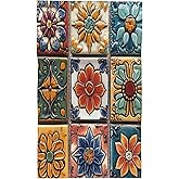 Boho Colorful Flower Hand Towels Bathroom Kitchen Dish Towel Decorative Soft Absorbent Washcloths Guest Fingertip Towels for Gym Hotel Yoga Spa Home Decor 16X30 Inch