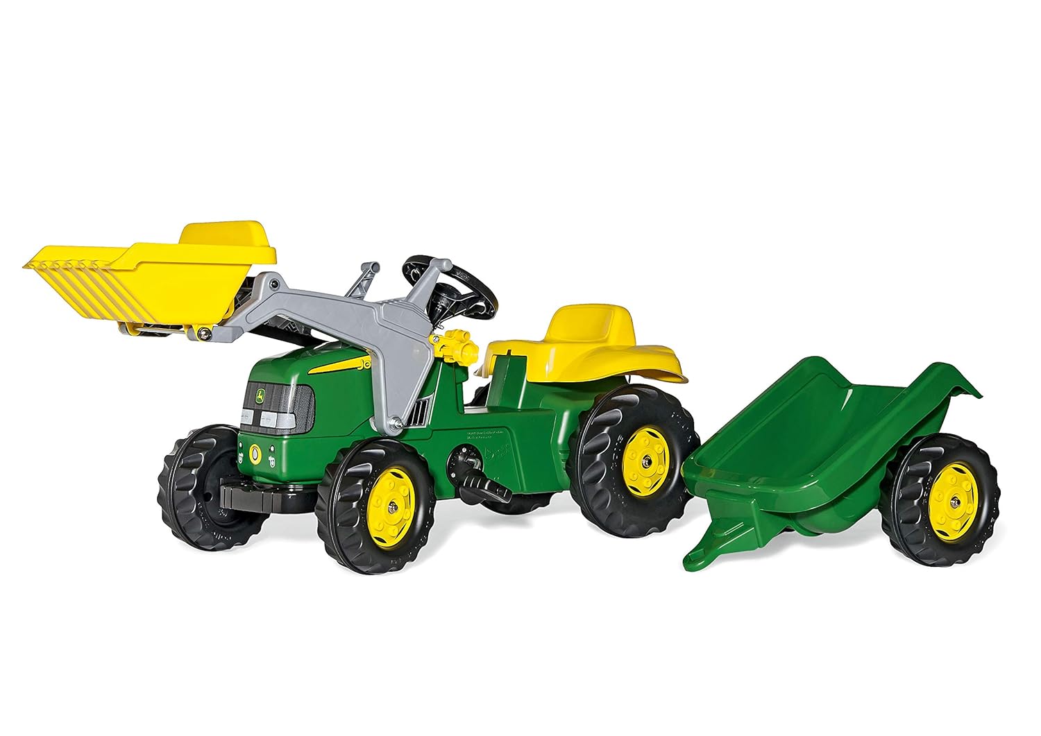 John Deere Ride-on Tractor with Loader and Detachable Trailer:  Amazon.co.uk: Toys & Games