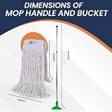 Abbey Kentucky Mop Handle and Holder with 5 Heads Green 450g view 2