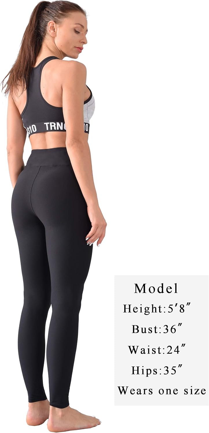 CHIPHELL High Waist Leggings for Women Tummy Control Workout Running Yoga Pants 3 Pack: Clothing