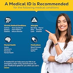 Theluckytag Medical Bracelets for Men Women with QR