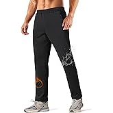 MAGCOMSEN Men's Fleece Lined Winter Warm Pants Water Resistant Workout Athletic Casual Sweatpants with 3 Zipper Pockets