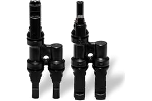 Solar Super Sonic 2 Pcs Solar T-Connectors IP67 Waterproof Solar Panel Cable Connectors - (1-2 (M/FF and F/MM)- 1 Pair)