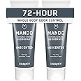 Mando Whole Body Deodorant For Men - Invisible Cream - 72 Hour Odor Control - Aluminum Free, Baking Soda Free, Skin Safe - 3 ounce (Pack of 2) - Unscented