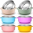 Amazon.com: Nuogo 6 Pcs Stainless Steel Baby Bowls with Removable ...