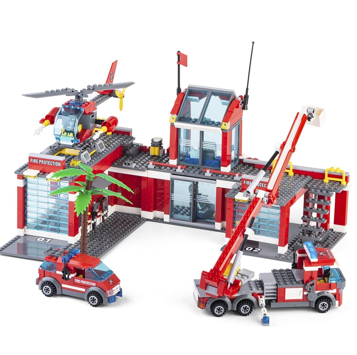 QLT QIAOLETONG City Fire Station Building Kit, 774