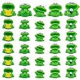 Mini Frog, 30 Pcs Mini Resin Frog Miniature Resin Animals Figurines Cute Frogs Cake Topper Decorations Miniature Garden Accessories Landscape DIY Craft for Home Decoration Party Supplies