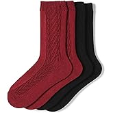 HUE womens Crew Length Boot Socks, 2 Pair Pack