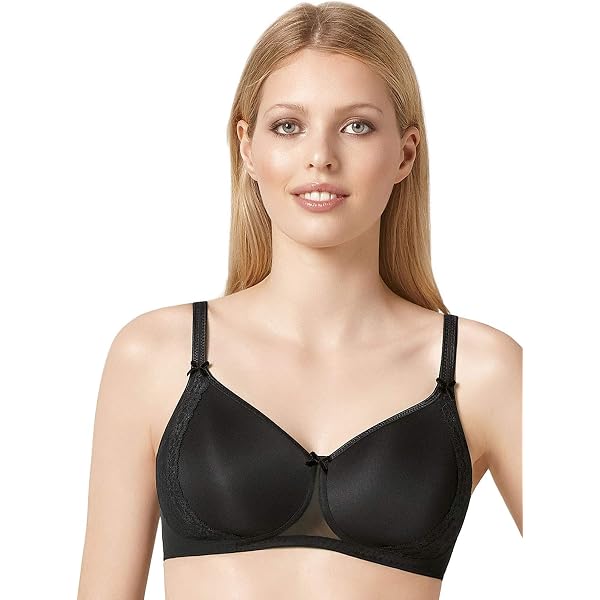 Anita Women's Comfort Bra Clara 5459 - Non-Wired, Wide Padded Straps, Bust Minimizing, Black 52C