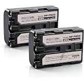 iROCCMIN 2Pcs NP-FM50 2500mAh High Capacity Battery | Compatible with Sony Cybershot DSC-F828 ,F707 ,F717 ,R1 ,S30 ,S50 ,S70 ,S75 ,S85 DSR-PDX10 HVL-ML20M and more.
