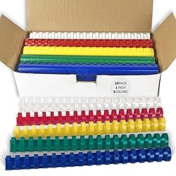 Binditek 20 Pack Plastic Binding Comb Spines, 1