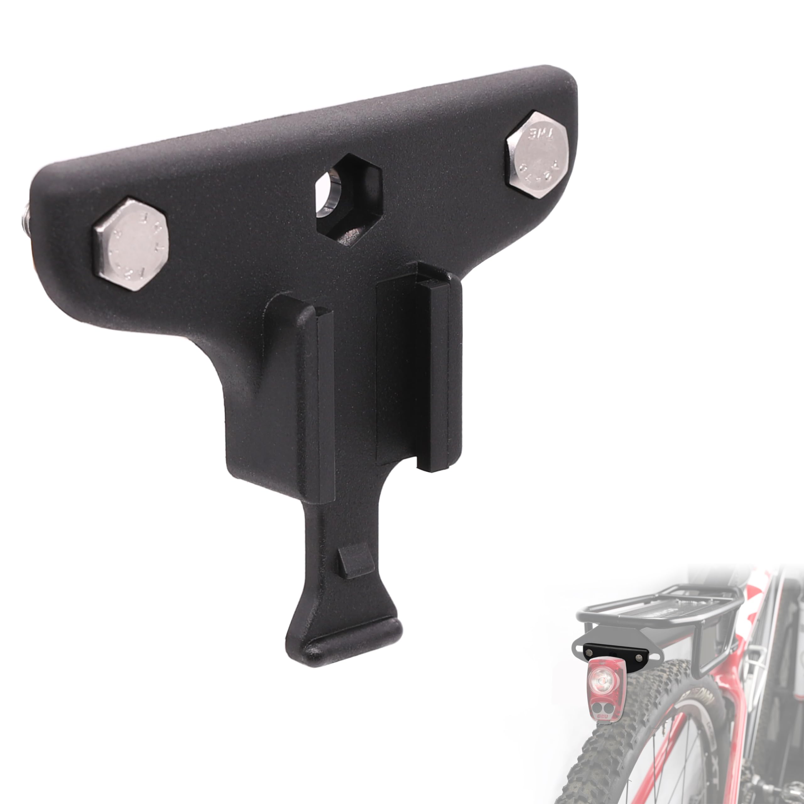 Photo 1 of Cygolite Tail Light Rack Mount - for Hypershot, Hotshot Pro, and Hotshot Series Bicycle Taillights with Hard Mounts (Genuine Mount) Small