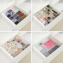 Qozary 42 Pack Adjustable Drawer Organizer Dividers