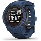Garmin - Instinct Solar Rugged GPS Smartwatch 45mm - Tidal Blue (Renewed)